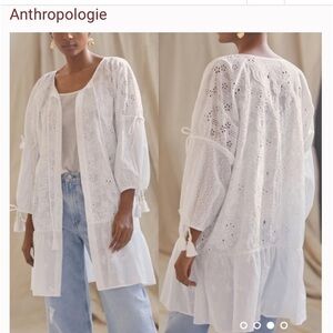 Anthropologie  Maeve NEW with tags   Eyelet Balloon Sleeve Kimono.  One size.